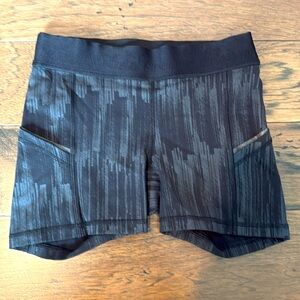 Lululemon Athletica vintage bike shorta with reflective detail and sheen